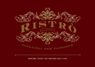 Grafica per logo Ristrò a pantoni